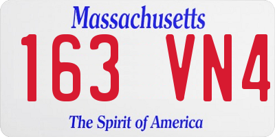 MA license plate 163VN4