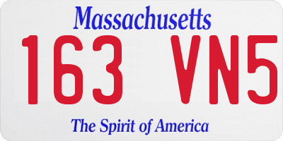 MA license plate 163VN5