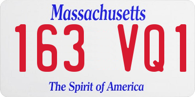MA license plate 163VQ1