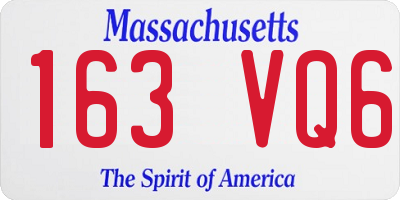 MA license plate 163VQ6