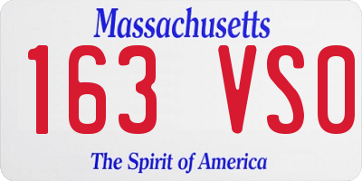 MA license plate 163VS0
