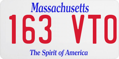 MA license plate 163VT0