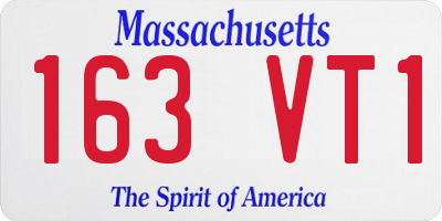 MA license plate 163VT1