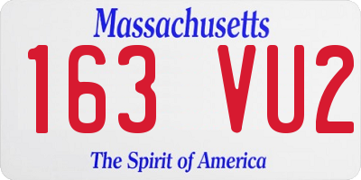 MA license plate 163VU2