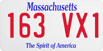 MA license plate 163VX1