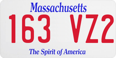 MA license plate 163VZ2