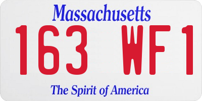 MA license plate 163WF1