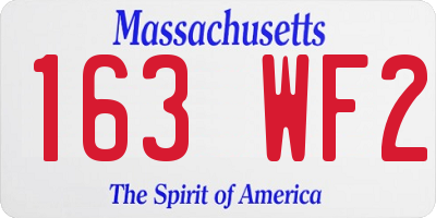 MA license plate 163WF2