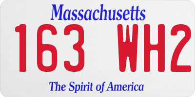 MA license plate 163WH2