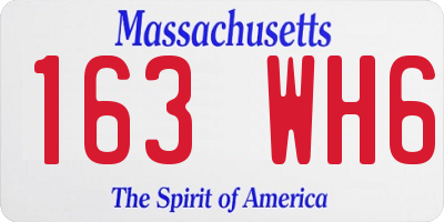 MA license plate 163WH6