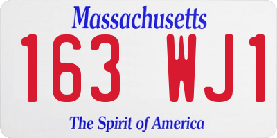 MA license plate 163WJ1