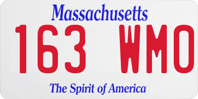 MA license plate 163WM0