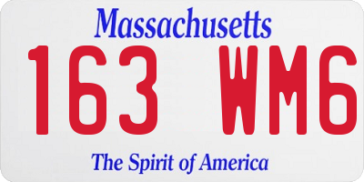 MA license plate 163WM6