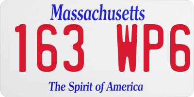 MA license plate 163WP6