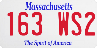 MA license plate 163WS2