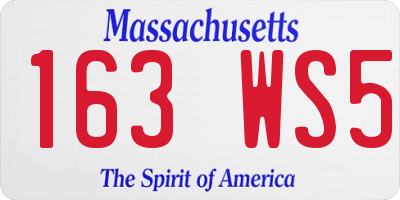 MA license plate 163WS5