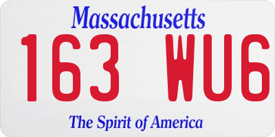 MA license plate 163WU6