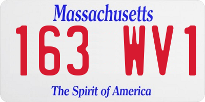 MA license plate 163WV1