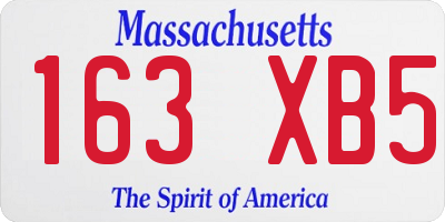 MA license plate 163XB5