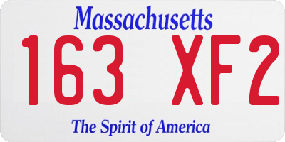 MA license plate 163XF2