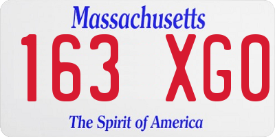 MA license plate 163XG0