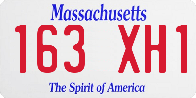 MA license plate 163XH1