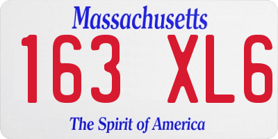 MA license plate 163XL6