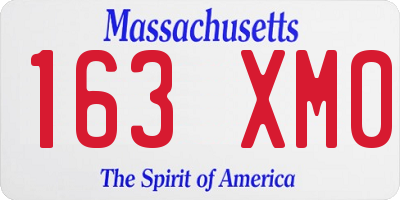 MA license plate 163XM0