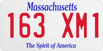 MA license plate 163XM1