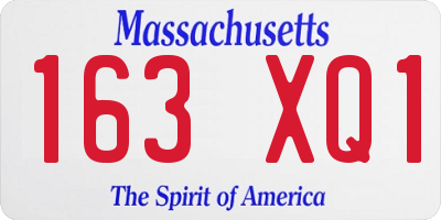 MA license plate 163XQ1