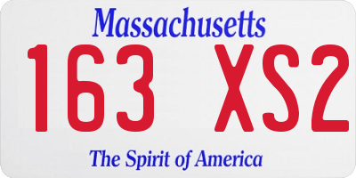MA license plate 163XS2