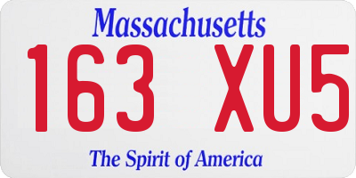 MA license plate 163XU5