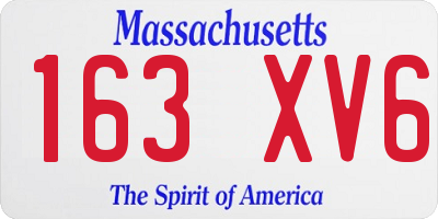 MA license plate 163XV6