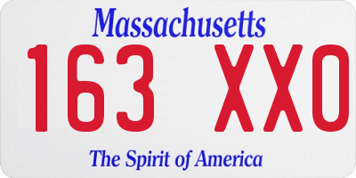 MA license plate 163XX0