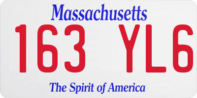 MA license plate 163YL6