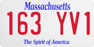 MA license plate 163YV1