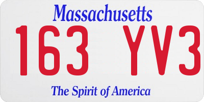 MA license plate 163YV3