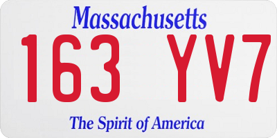 MA license plate 163YV7