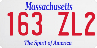 MA license plate 163ZL2