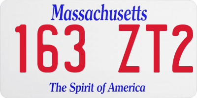 MA license plate 163ZT2
