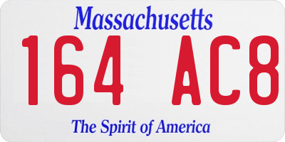 MA license plate 164AC8