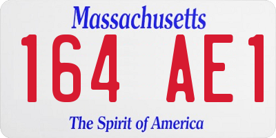MA license plate 164AE1