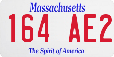MA license plate 164AE2