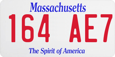 MA license plate 164AE7