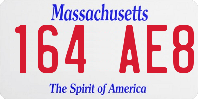 MA license plate 164AE8