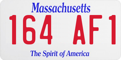 MA license plate 164AF1