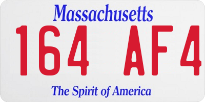 MA license plate 164AF4