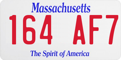 MA license plate 164AF7