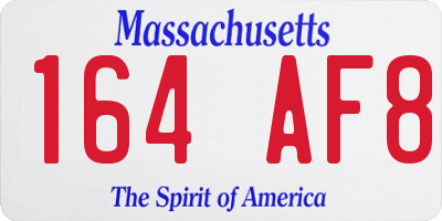 MA license plate 164AF8