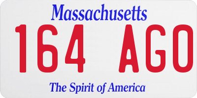 MA license plate 164AG0
